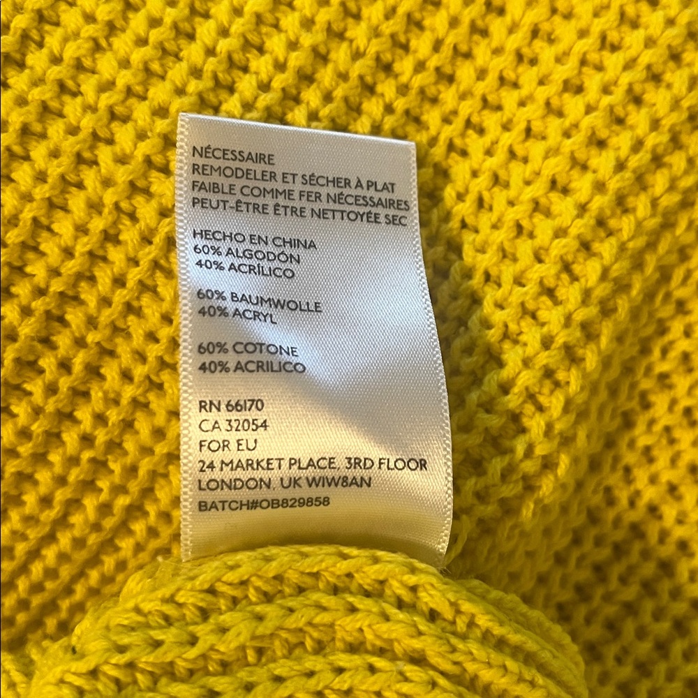 Urban Outfitters Yellow Knit Crewneck Sweater‎ Size S - Picture 6 of 6